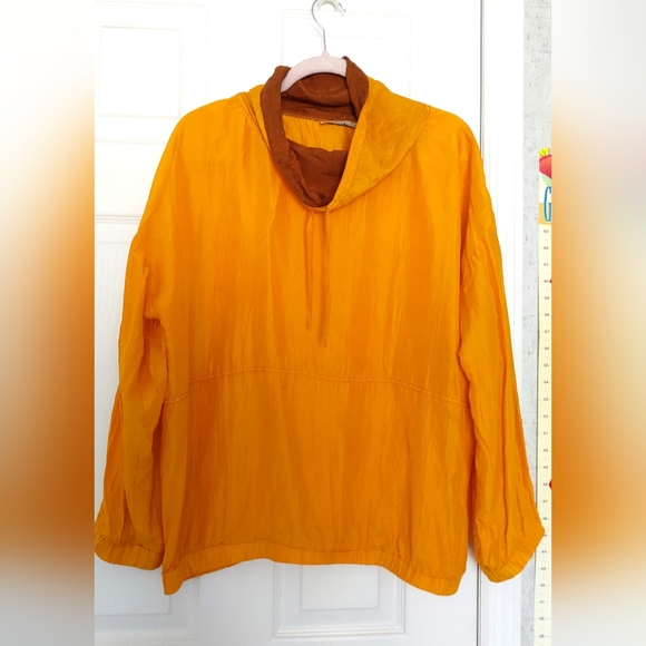 Vintage  Adam Douglas Women's Silk Set  mustard yellow large Pants Top - Picture 2 of 12